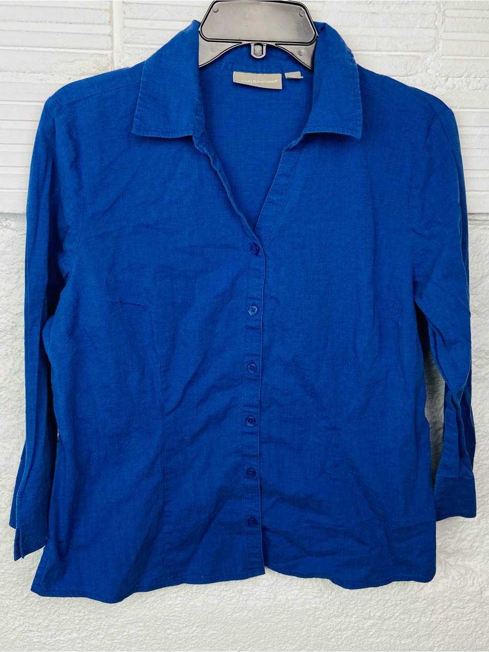 croft & barrow stretch cotton Button-Down Shirt in Vibrant Blue size medium
